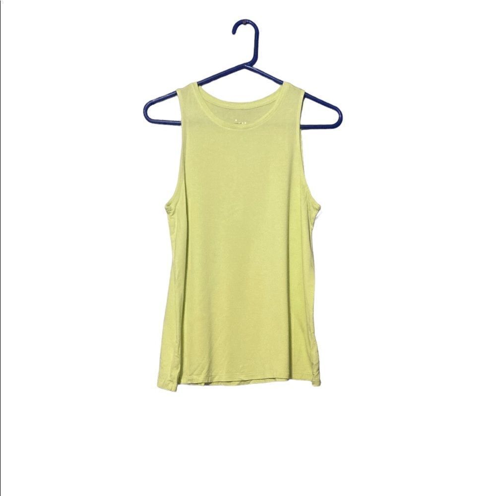 a new day small neon green tank top